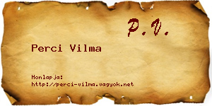 Perci Vilma névjegykártya